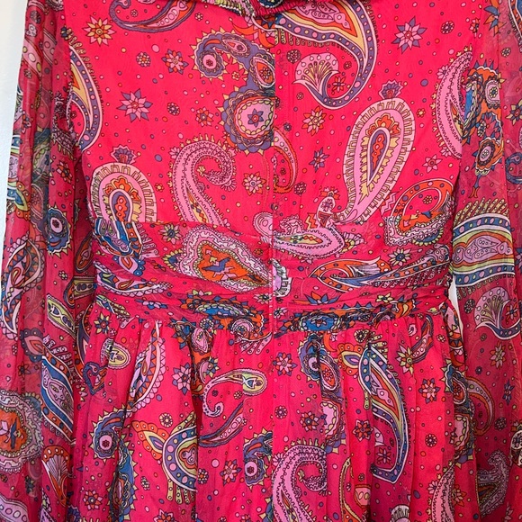 Betsy Johnson silk pink paisley dress - Picture 8 of 17